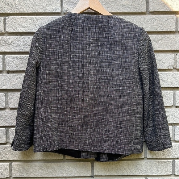 Mexx Metropolitan Collarless Blazer Black/White Sz 2 - Picture 10 of 13